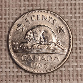 Canada 5 Cents 1965 KM-60.1 VF