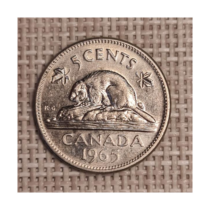 Canada 5 Cents 1965 KM-60.1 VF