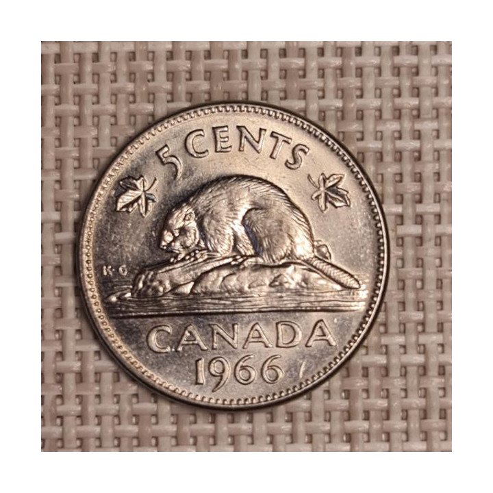 Canada 5 Cents 1966 KM-60.1 VF