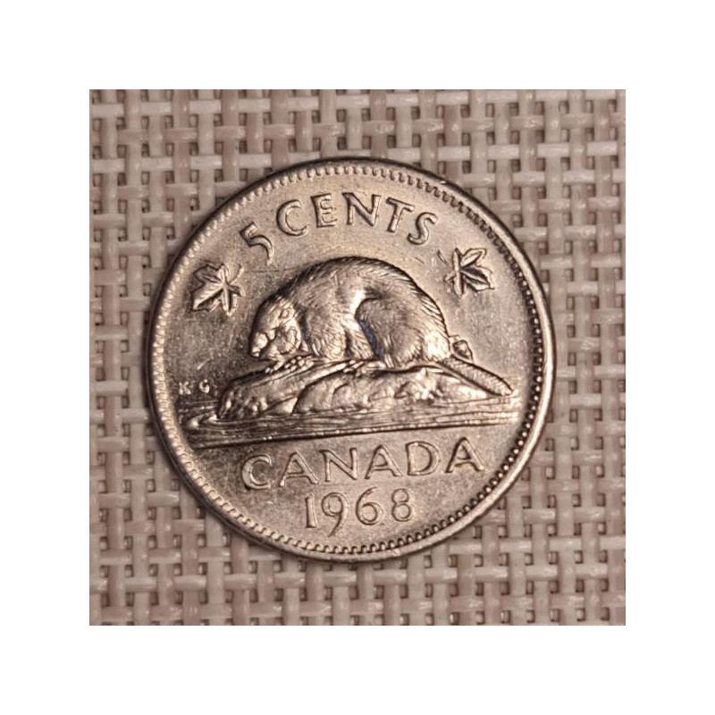Canada 5 Cents 1968 KM-60.1 VF