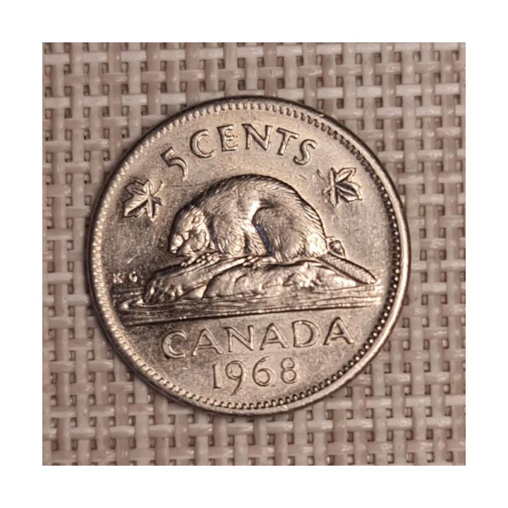 Canada 5 Cents 1968 KM-60.1 VF