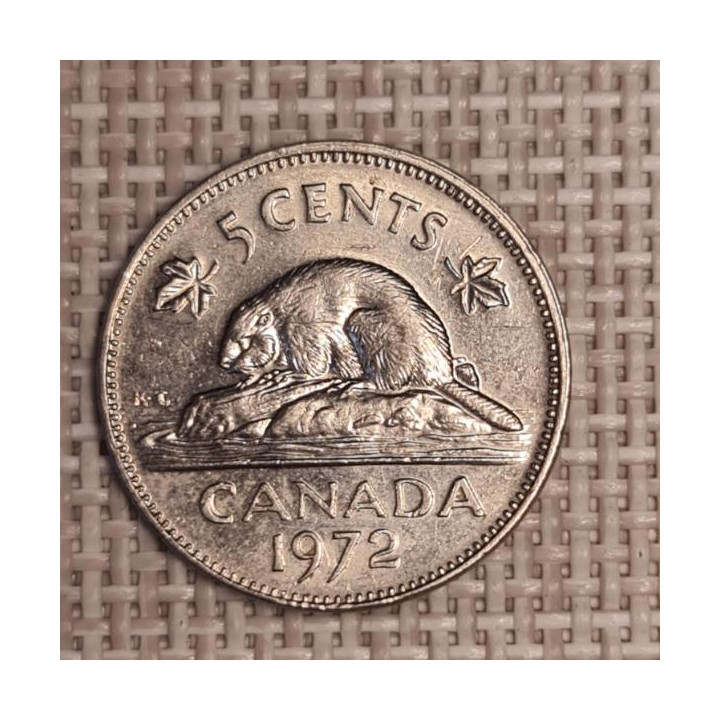 Canada 5 Cents 1972 KM-60.1 VF