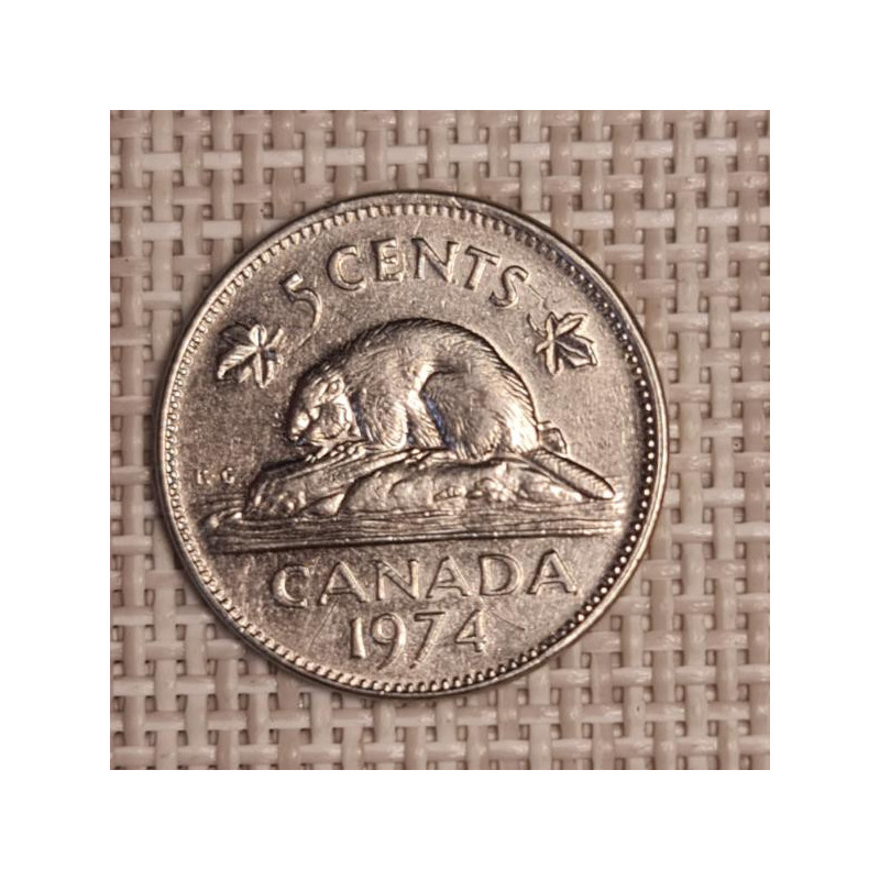 Canada 5 Cents 1974 KM-60.1 VF