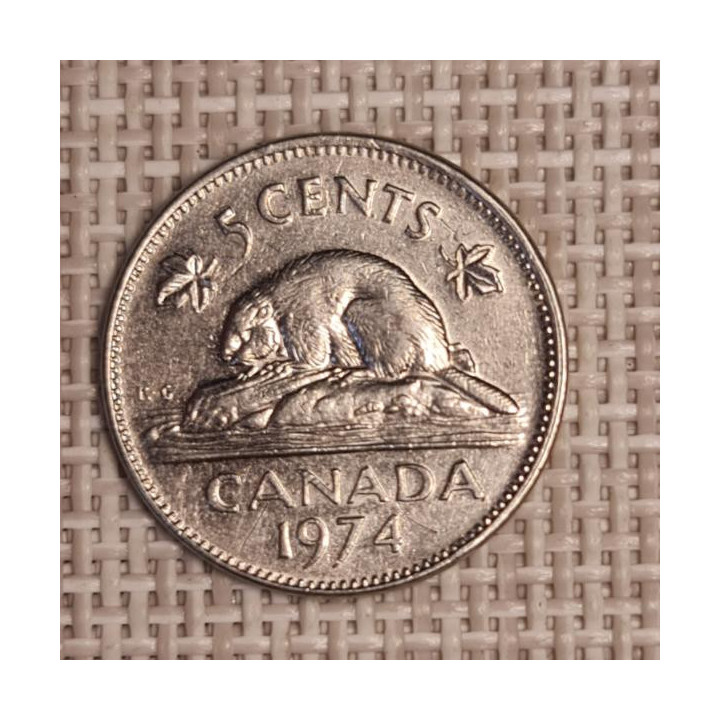Canada 5 Cents 1974 KM-60.1 VF