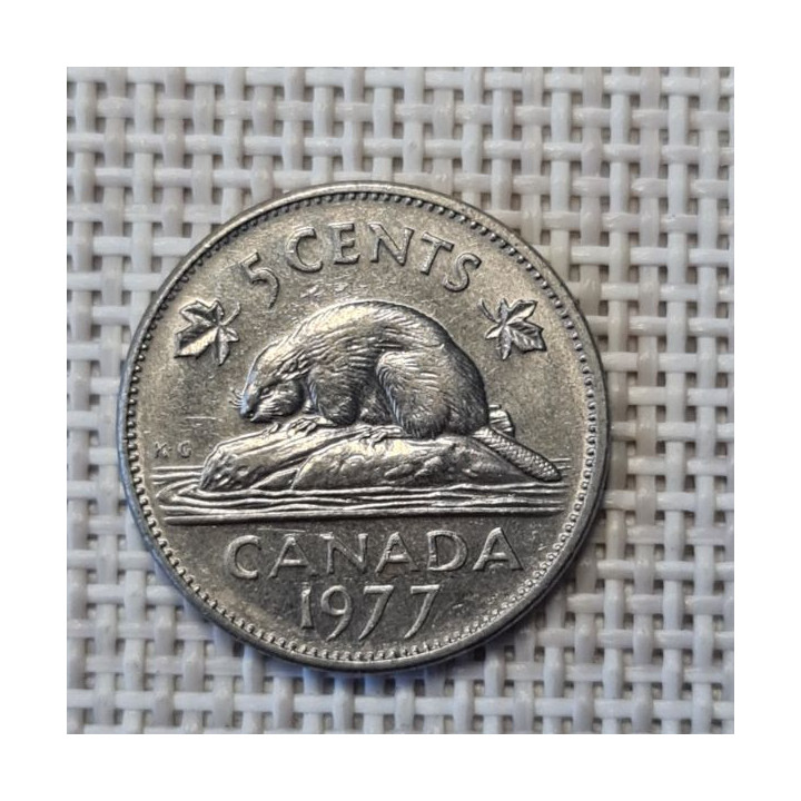 Canada 5 Cents 1977 KM-60.1 VF