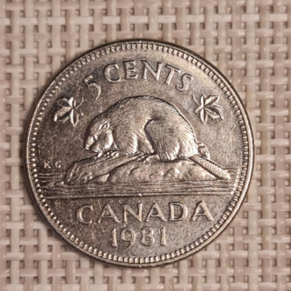Canada 5 Cents 1981 KM-60.2 VF
