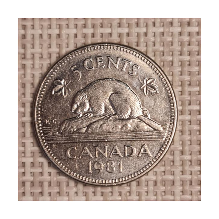 Canada 5 Cents 1981 KM-60.2 VF