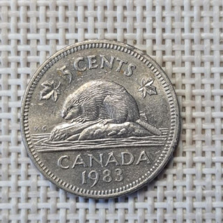 Canada 5 Cents 1983 KM-60.2a VF