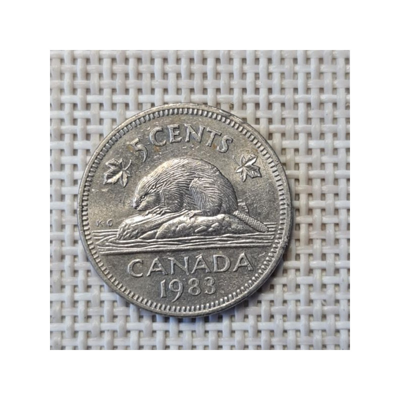 Canada 5 Cents 1983 KM-60.2a VF