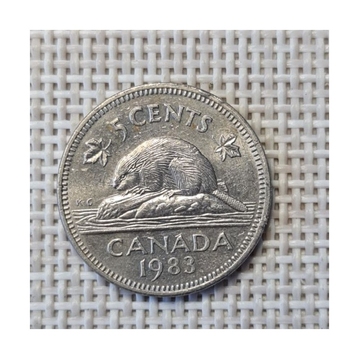 Canada 5 Cents 1983 KM-60.2a VF