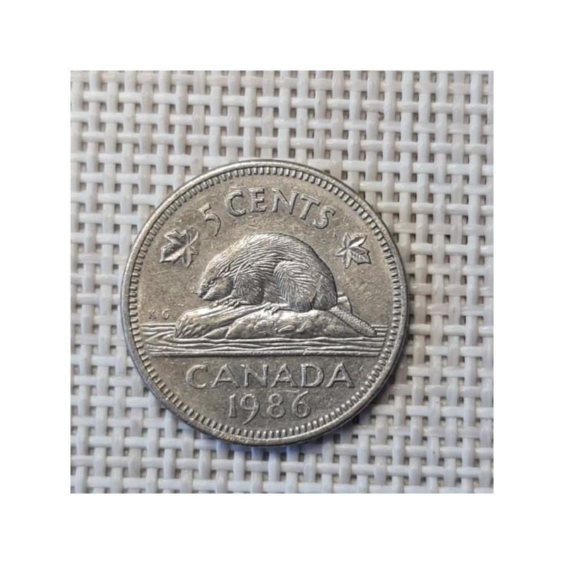 Canada 5 Cents 1986 KM-60.2a VF
