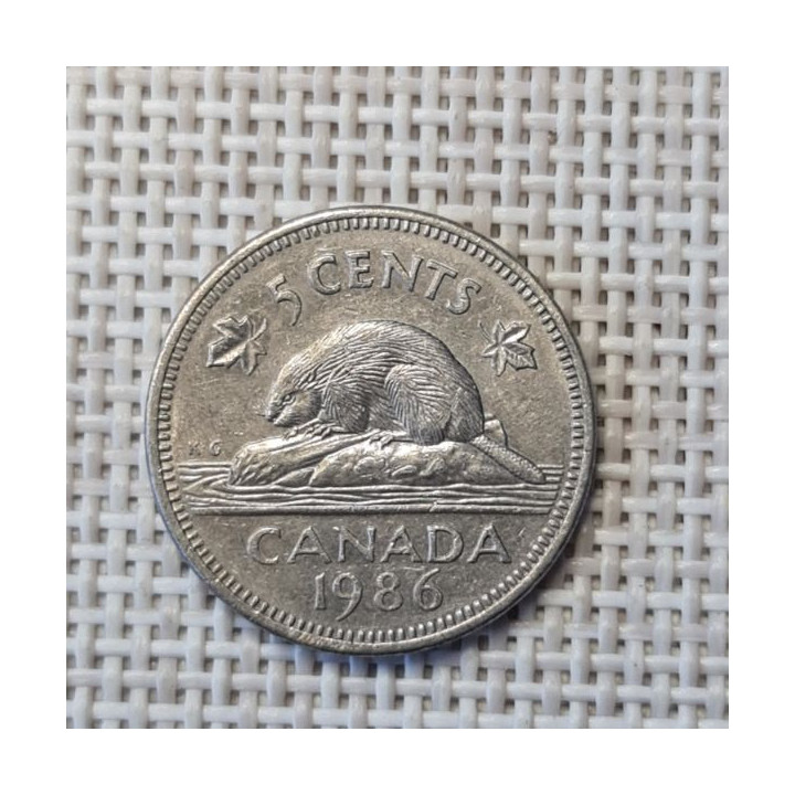 Canada 5 Cents 1986 KM-60.2a VF