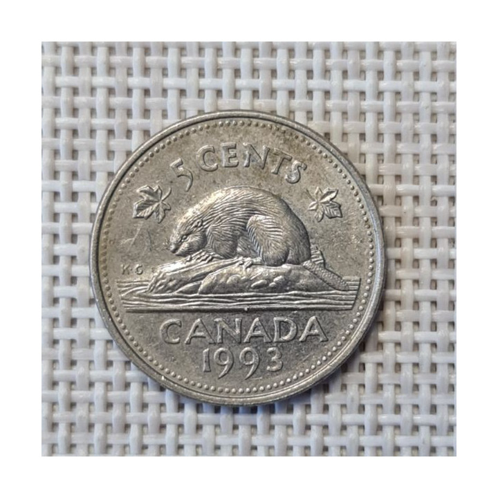 Canada 5 Cents 1993 KM-182 VF