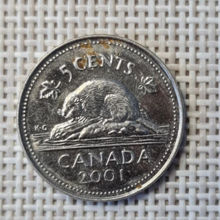 Canada 5 Cents 2001 KM-182b VF