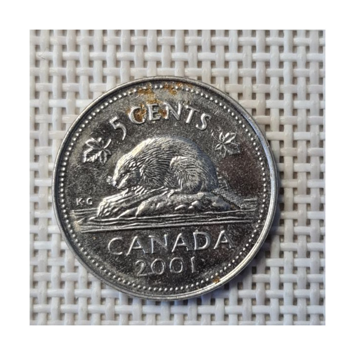 Canada 5 Cents 2001 KM-182b VF