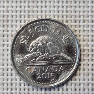 Canada 5 Cents 2015 KM-491 VF