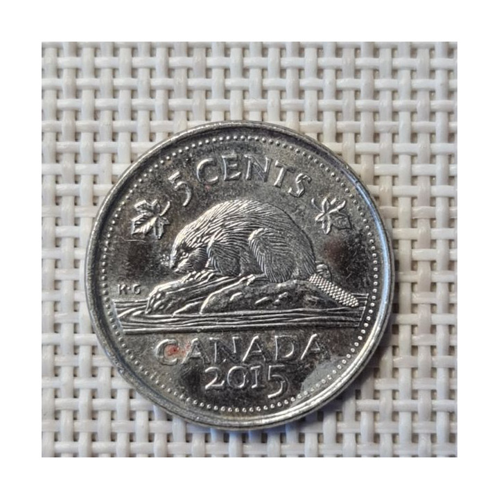 Canada 5 Cents 2015 KM-491 VF