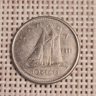 Canada 10 Cents 1971 KM-77 VF