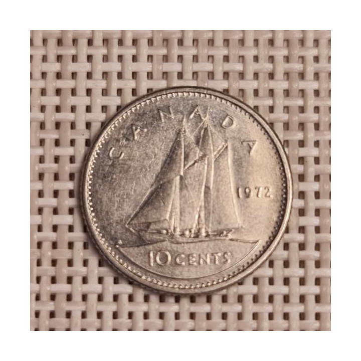 Canada 10 Cents 1972 KM-77 VF