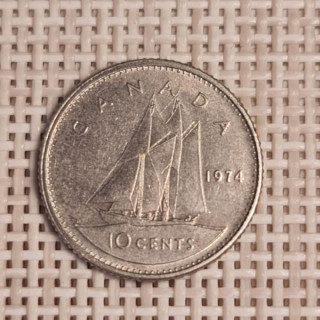 Canada 10 Cents 1974 KM-77 VF