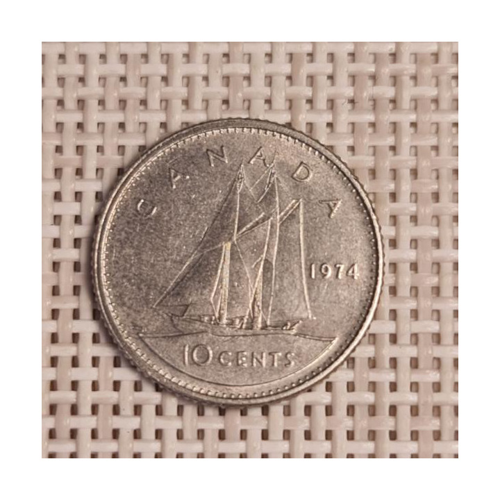Canada 10 Cents 1974 KM-77 VF