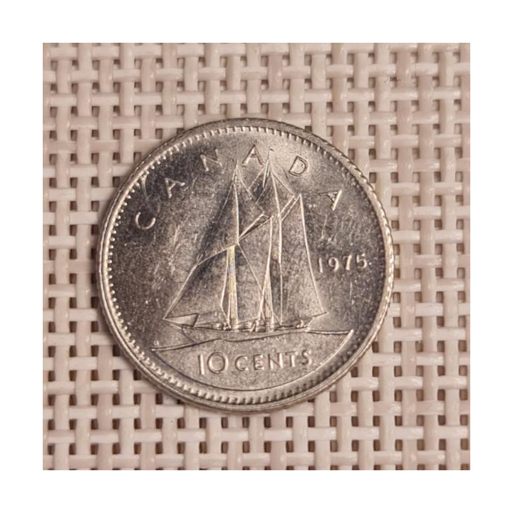 Canada 10 Cents 1975 KM-77 VF