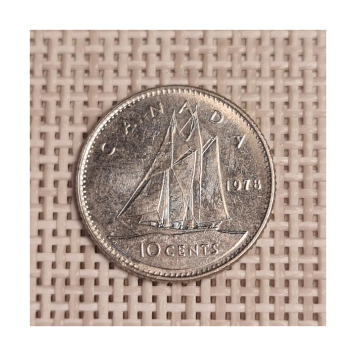 Canada 10 Cents 1978 KM-77 VF