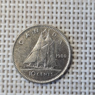 Canada 10 Cents 1980 KM-77 VF