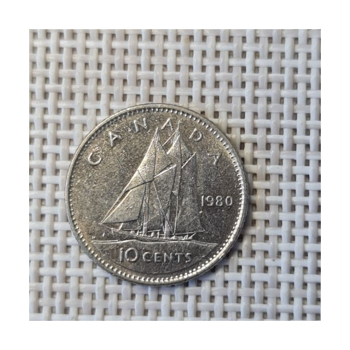 Canada 10 Cents 1980 KM-77 VF