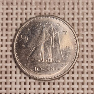 Canada 10 Cents 1981 KM-77 VF