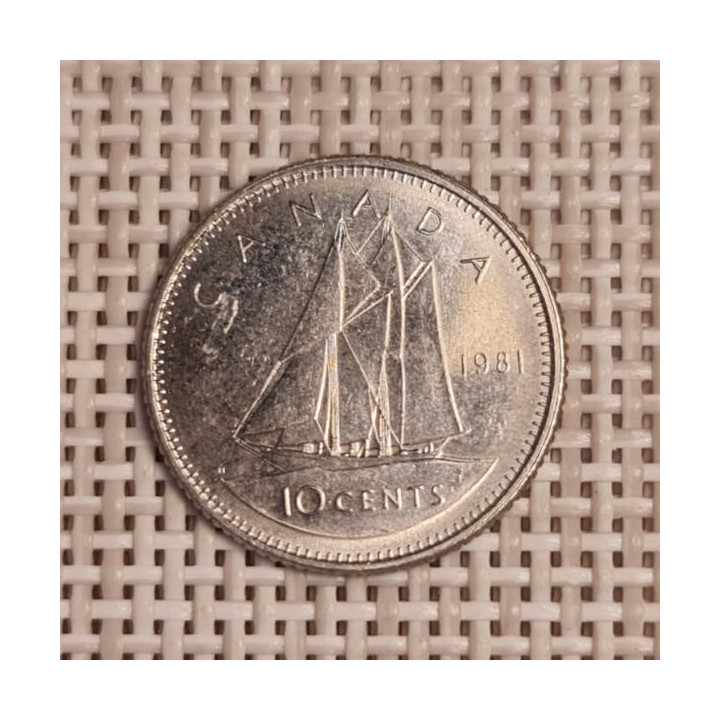 Canada 10 Cents 1981 KM-77 VF