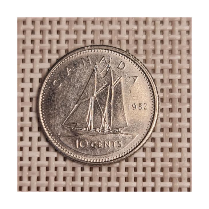 Canada 10 Cents 1982 KM-77 VF