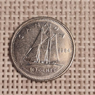 Canada 10 Cents 1984 KM-77 VF