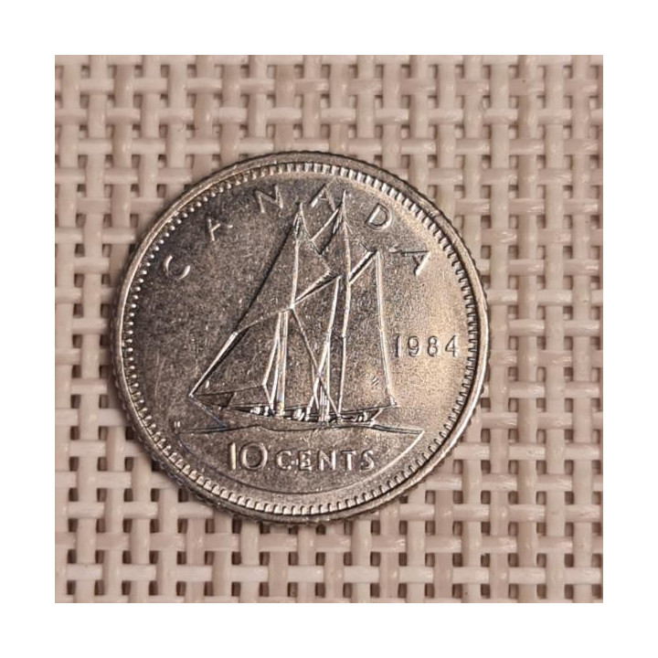Canada 10 Cents 1984 KM-77 VF
