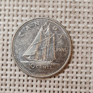 Canada 10 Cents 1985 KM-77 VF