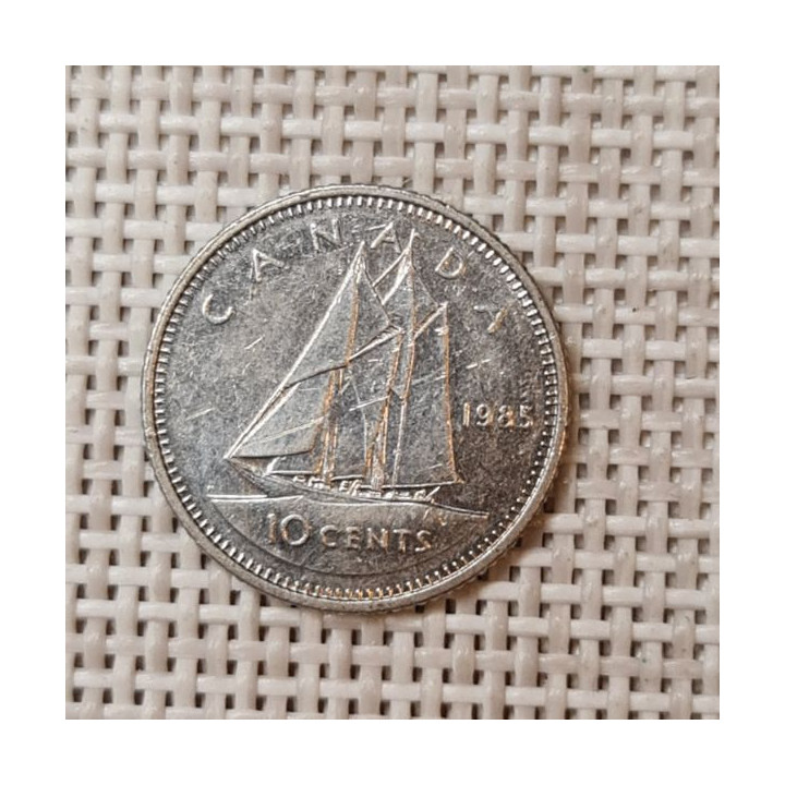 Canada 10 Cents 1985 KM-77 VF