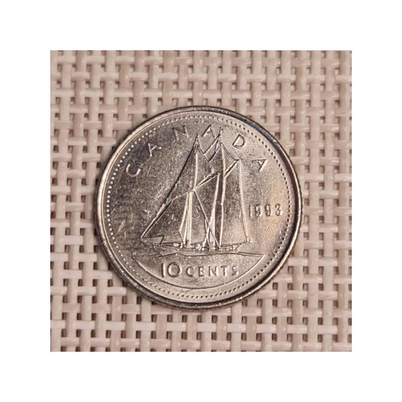 Canada 10 Cents 1993 KM-183 VF