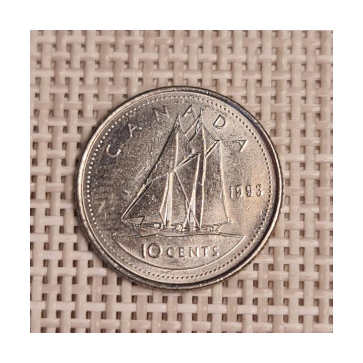 Canada 10 Cents 1993 KM-183 VF