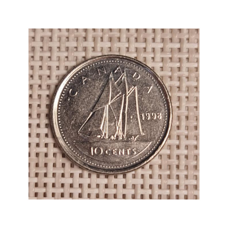 Canada 10 Cents 1998 KM-183 VF
