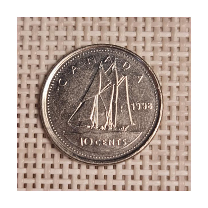 Canada 10 Cents 1998 KM-183 VF