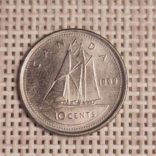 Canada 10 Cents 1999 KM-183 VF