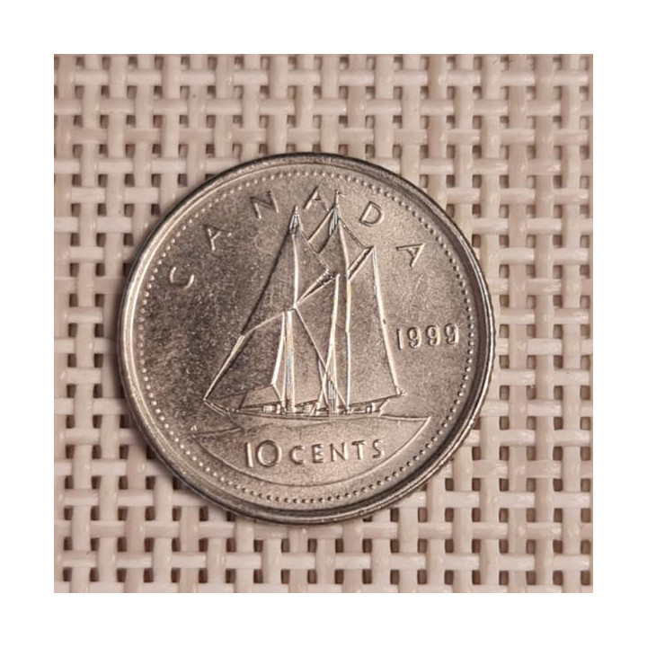 Canada 10 Cents 1999 KM-183 VF