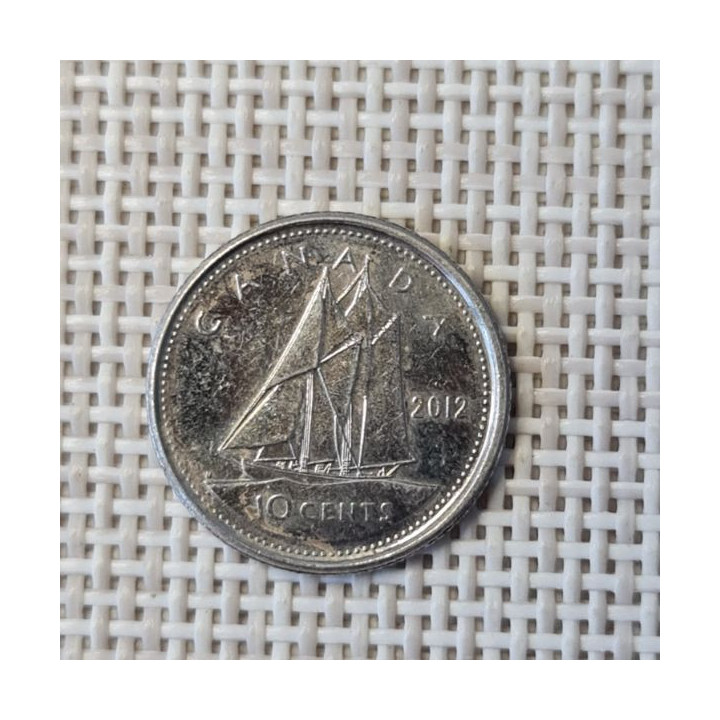 Canada 10 Cents 2012 KM-492 VF