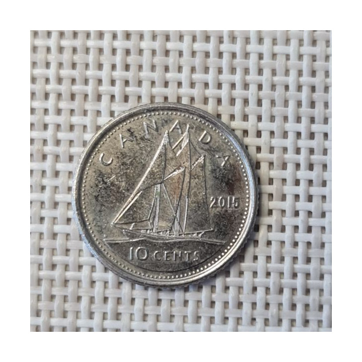 Canada 10 Cents 2015 KM-492 VF