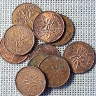 Canada 10 x 1 Cent 1972-1989 VF