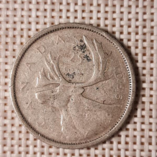 Canada 25 Cents 1955 KM-52 VF