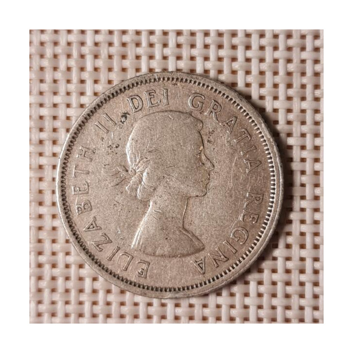 Canada 25 Cents 1955 KM-52 VF