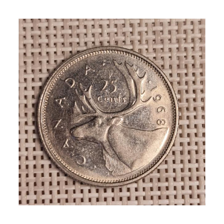 Canada 25 Cents 1968 KM-62b VF