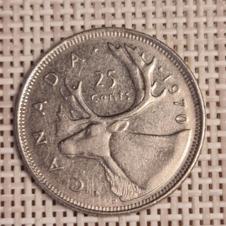 Canada 25 Cents 1970 KM-62b VF