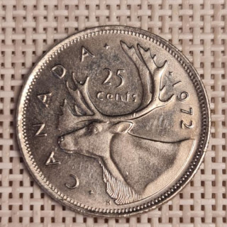 Canada 25 Cents 1972 KM-62b VF
